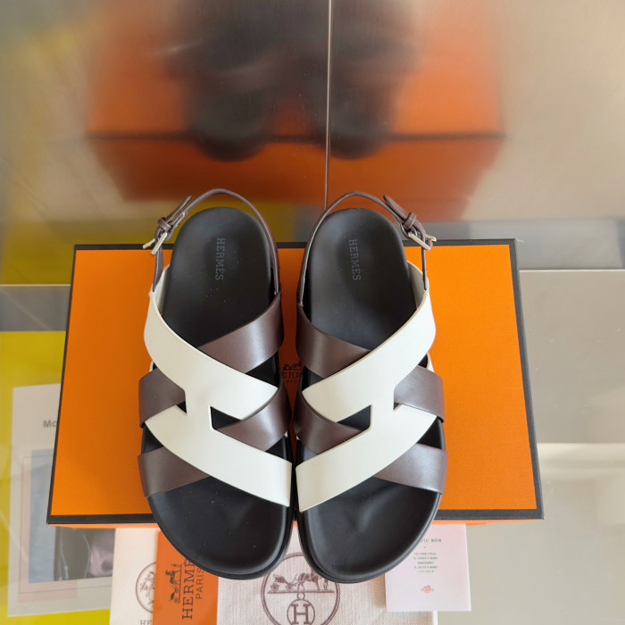Hermes Mens Shoes Slippers Sandals Casual Fashion Sandals Luxury Brand Kazimir Sandal with Original Box Whatsapp【+1-3239614486】