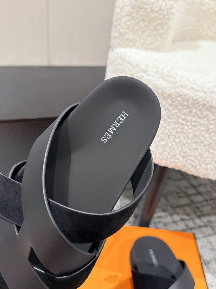 Hermes Mens Shoes Slippers Sandals Casual Fashion Sandals Luxury Brand Kazimir Sandal with Original Box Whatsapp【+1-3239614486】