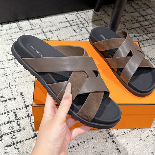 Hermes Mens Shoes Slippers Sandals Casual Fashion Sandals Luxury Brand Kazimir Sandal with Original Box Whatsapp【+1-3239614486】