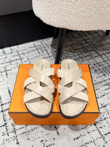 Hermes Mens Shoes Slippers Sandals Casual Fashion Sandals Luxury Brand Kazimir Sandal with Original Box Whatsapp【+1-3239614486】