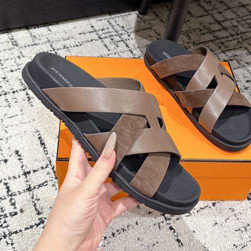 Hermes Mens Shoes Slippers Sandals Casual Fashion Sandals Luxury Brand Kazimir Sandal with Original Box Whatsapp【+1-3239614486】