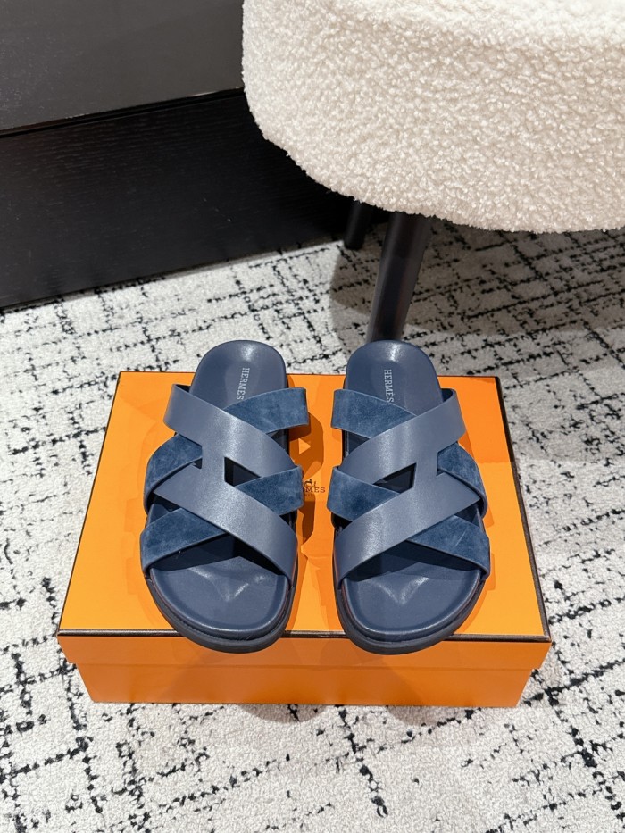 Hermes Mens Shoes Slippers Sandals Casual Fashion Sandals Luxury Brand Kazimir Sandal with Original Box Whatsapp【+1-3239614486】