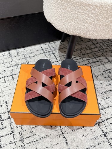 Hermes Mens Shoes Slippers Sandals Casual Fashion Sandals Luxury Brand Kazimir Sandal with Original Box Whatsapp【+1-3239614486】