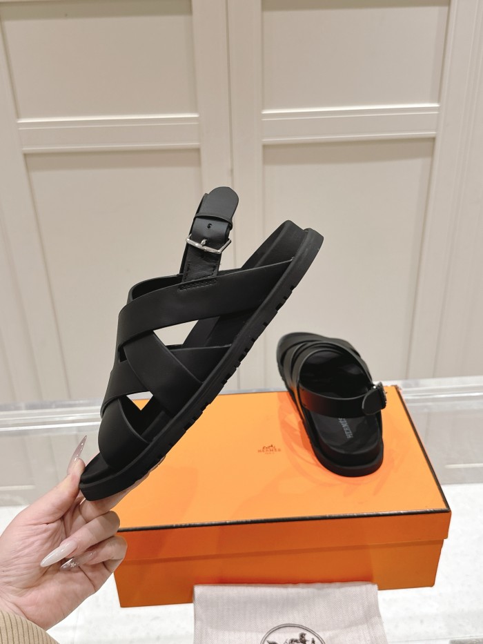 Hermes Mens Shoes Slippers Sandals Casual Fashion Sandals Luxury Brand Kazimir Sandal with Original Box Whatsapp【+1-3239614486】