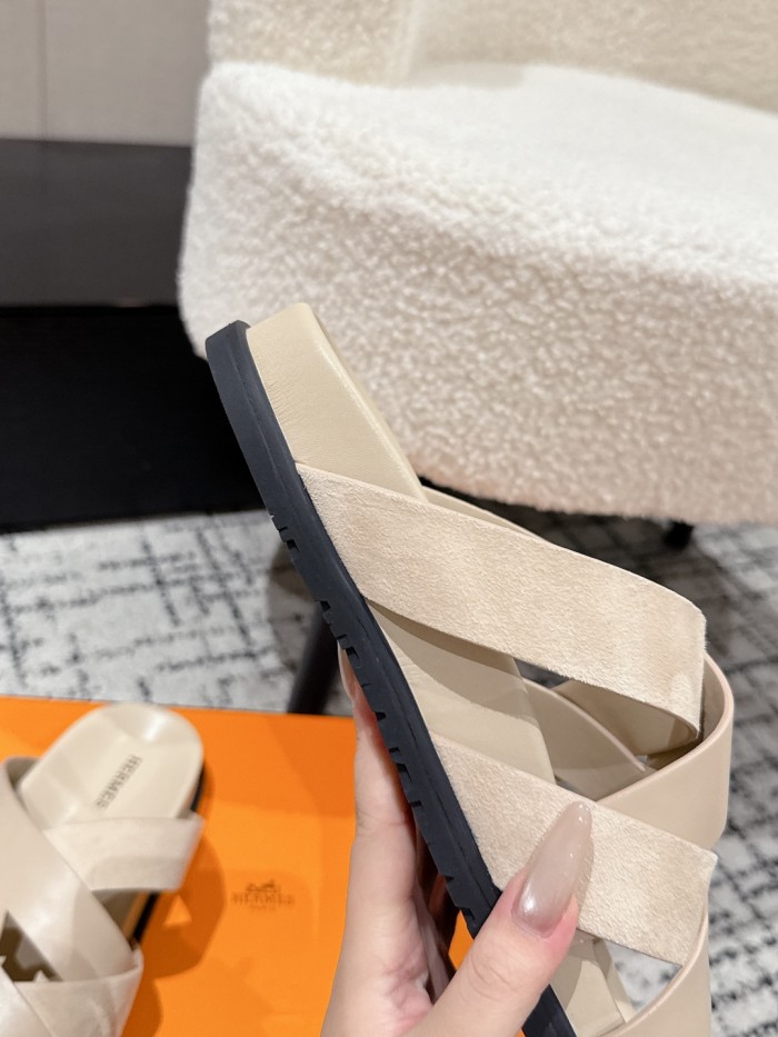Hermes Mens Shoes Slippers Sandals Casual Fashion Sandals Luxury Brand Kazimir Sandal with Original Box Whatsapp【+1-3239614486】
