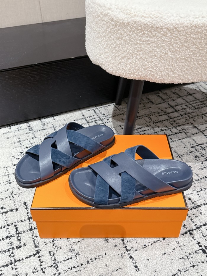 Hermes Mens Shoes Slippers Sandals Casual Fashion Sandals Luxury Brand Kazimir Sandal with Original Box Whatsapp【+1-3239614486】