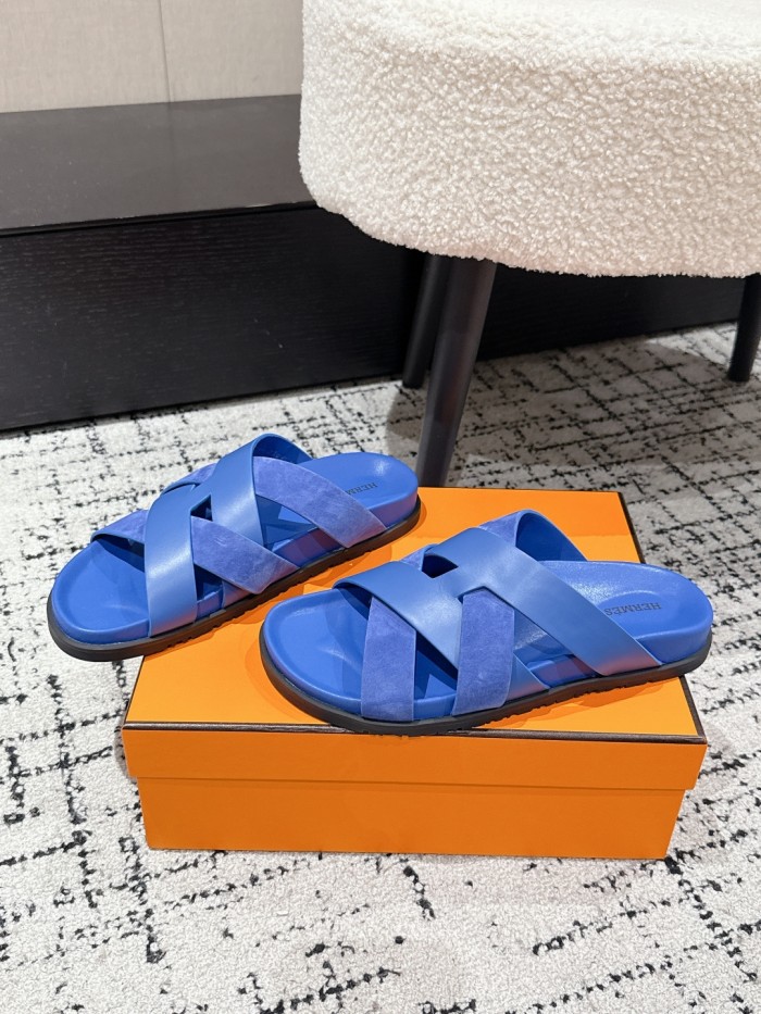 Hermes Mens Shoes Slippers Sandals Casual Fashion Sandals Luxury Brand Kazimir Sandal with Original Box Whatsapp【+1-3239614486】