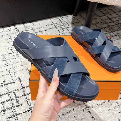 Hermes Mens Shoes Slippers Sandals Casual Fashion Sandals Luxury Brand Kazimir Sandal with Original Box Whatsapp【+1-3239614486】