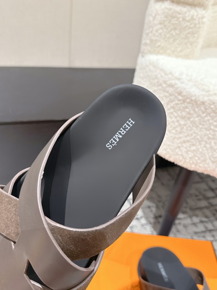 Hermes Mens Shoes Slippers Sandals Casual Fashion Sandals Luxury Brand Kazimir Sandal with Original Box Whatsapp【+1-3239614486】