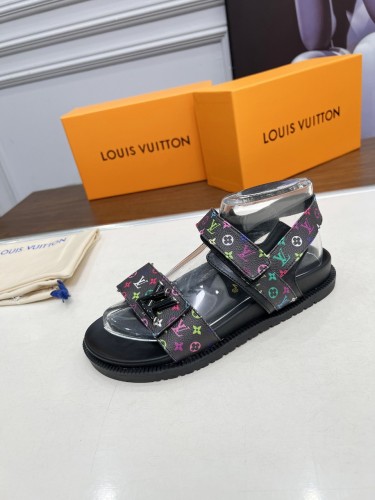 Louis Vuitton Womens Shoes Sandals Luxury Brand 1AGXF6 LV x TM LV Sunset Flat Comfort Sandal with Original Box Whatsapp【+1-3239614486】