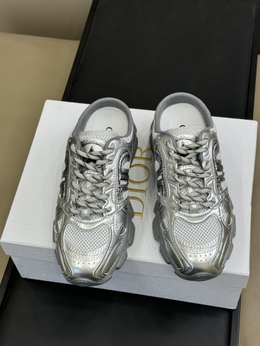 Dior Womens Shoes Sneakers Casual Luxury Brand Dior Chrono Sneaker Mesh with Laminated Leather-Effect Panels with Original Box KCK474TXX_S46W whatsapp【+1-3239614486】