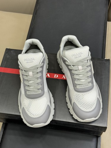 Prada Mens Shoes Sneakers Casual Luxury Brand Prax 2.0 Re-Nylon and suede sneakers with Original Box Whatsapp【+1-3239614486】