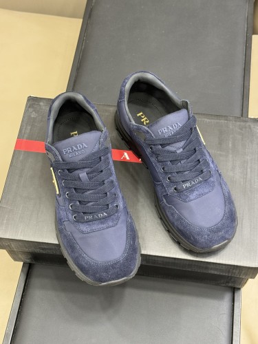 Prada Mens Shoes Sneakers Casual Luxury Brand Prax 2.0 Re-Nylon and suede sneakers with Original Box Whatsapp【+1-3239614486】