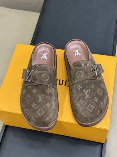 Louis Vuitton Mens Shoes Sandals Slippers Luxury Brand LV Easy Mule 1AHQR3 1AHQQ9 with Original Box Whatsapp 【+1-3239614486】