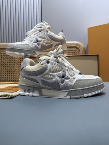 Louis Vuitton Mens Shoes Fashion Sneakers Design Luxury Brand LV TRAINER SNEAKER Mix of materials with Original Box 1AB9XJ Whatsapp 【+1-3239614486】
