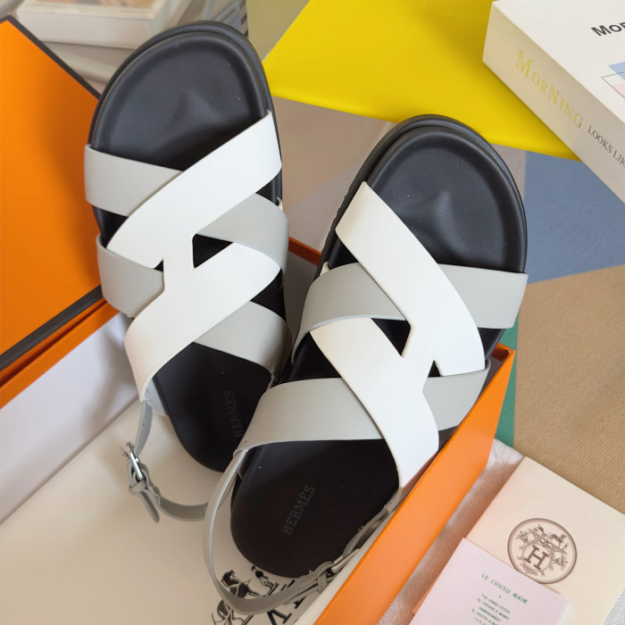 Hermes Mens Shoes Slippers Sandals Casual Fashion Sandals Luxury Brand Kazimir Sandal with Original Box Whatsapp【+1-3239614486】