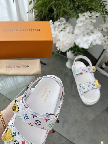 Louis Vuitton Womens Shoes Sandals Luxury Brand 1AHLUF LV Bom Dia Flat Comfort Mule with Original Box Whatsapp 【+1-3239614486】