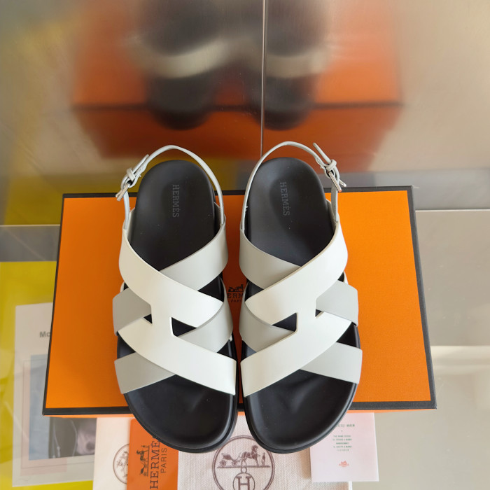 Hermes Mens Shoes Slippers Sandals Casual Fashion Sandals Luxury Brand Kazimir Sandal with Original Box Whatsapp【+1-3239614486】