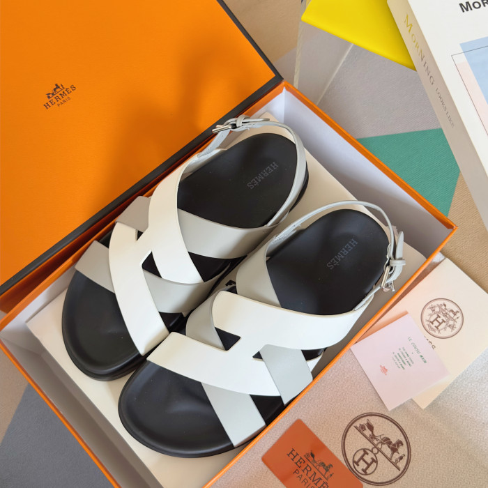 Hermes Mens Shoes Slippers Sandals Casual Fashion Sandals Luxury Brand Kazimir Sandal with Original Box Whatsapp【+1-3239614486】