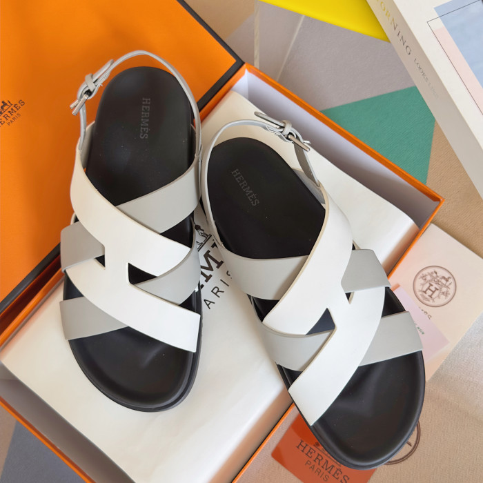 Hermes Mens Shoes Slippers Sandals Casual Fashion Sandals Luxury Brand Kazimir Sandal with Original Box Whatsapp【+1-3239614486】