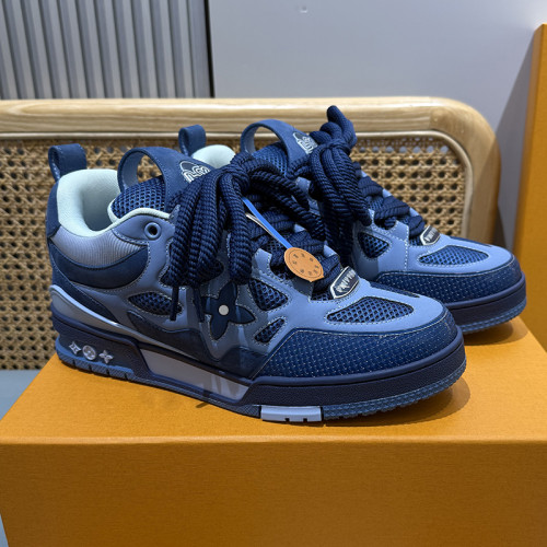 Louis Vuitton Mens Shoes Fashion Sneakers Design Luxury Brand LV TRAINER Skate SNEAKER Mix of materials with Original Box 1ABLXH Whatsapp 【+1-3239614486】