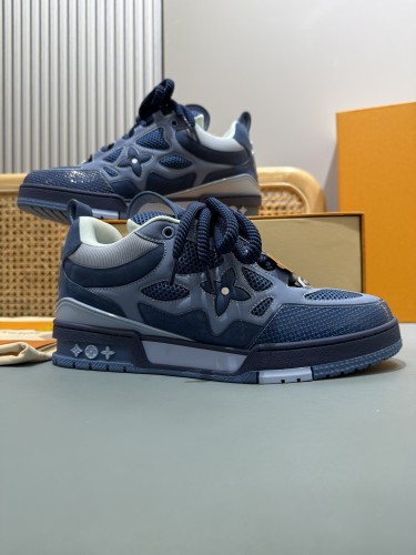 Louis Vuitton Mens Shoes Fashion Sneakers Design Luxury Brand LV TRAINER Skate SNEAKER Mix of materials with Original Box 1ABLXH Whatsapp 【+1-3239614486】