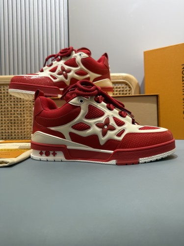 Louis Vuitton Mens Shoes Fashion Sneakers Design Luxury Brand LV TRAINER Skate SNEAKER Mix of materials with Original Box 1ABLXH Whatsapp 【+1-3239614486】