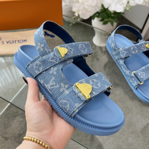 Louis Vuitton Womens Shoes Sandals Luxury Brand 1AHLUF LV Bom Dia Flat Comfort Mule with Original Box Whatsapp 【+1-3239614486】