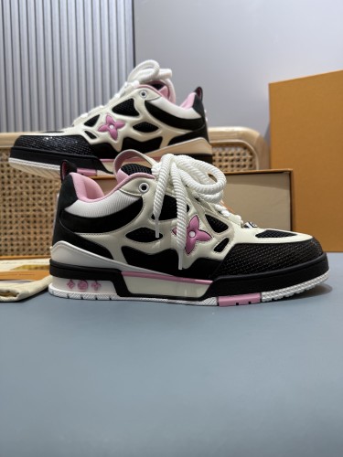 Louis Vuitton Mens Shoes Fashion Sneakers Design Luxury Brand LV TRAINER Skate SNEAKER Mix of materials with Original Box 1ABLXH Whatsapp 【+1-3239614486】