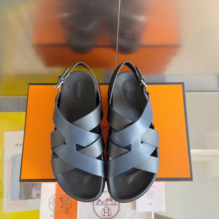 Hermes Mens Shoes Slippers Sandals Casual Fashion Sandals Luxury Brand Kazimir Sandal with Original Box Whatsapp【+1-3239614486】