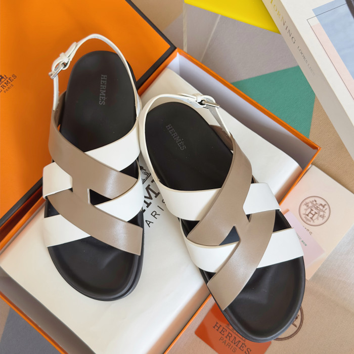 Hermes Mens Shoes Slippers Sandals Casual Fashion Sandals Luxury Brand Kazimir Sandal with Original Box Whatsapp【+1-3239614486】
