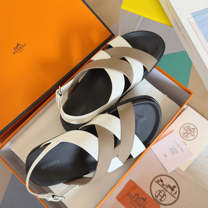 Hermes Mens Shoes Slippers Sandals Casual Fashion Sandals Luxury Brand Kazimir Sandal with Original Box Whatsapp【+1-3239614486】