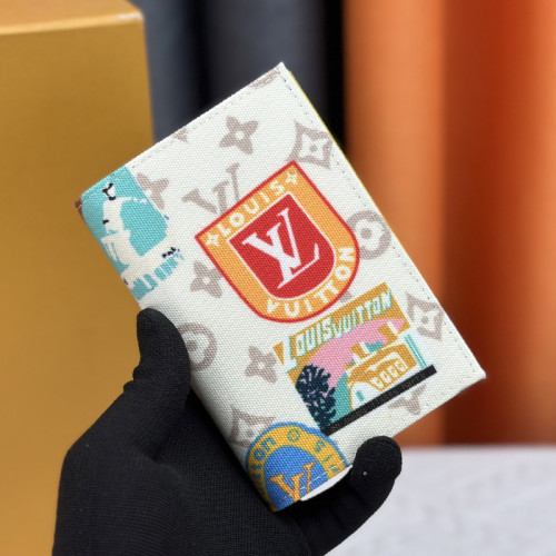 Louis Vuitton Mens Womens Wallets Passport Cover Luxury Brand Fashion Type M12237 Wallet with Original Box whatsapp 【+1-3239614486】