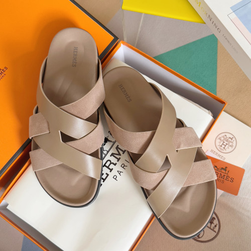 Hermes Mens Shoes Slippers Sandals Casual Fashion Sandals Luxury Brand Kazimir Sandal with Original Box Whatsapp【+1-3239614486】