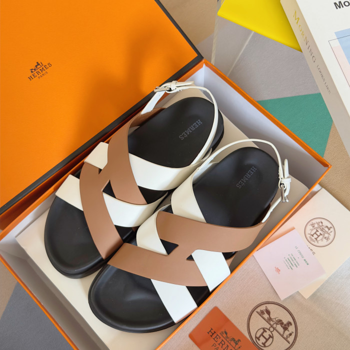 Hermes Mens Shoes Slippers Sandals Casual Fashion Sandals Luxury Brand Kazimir Sandal with Original Box Whatsapp【+1-3239614486】