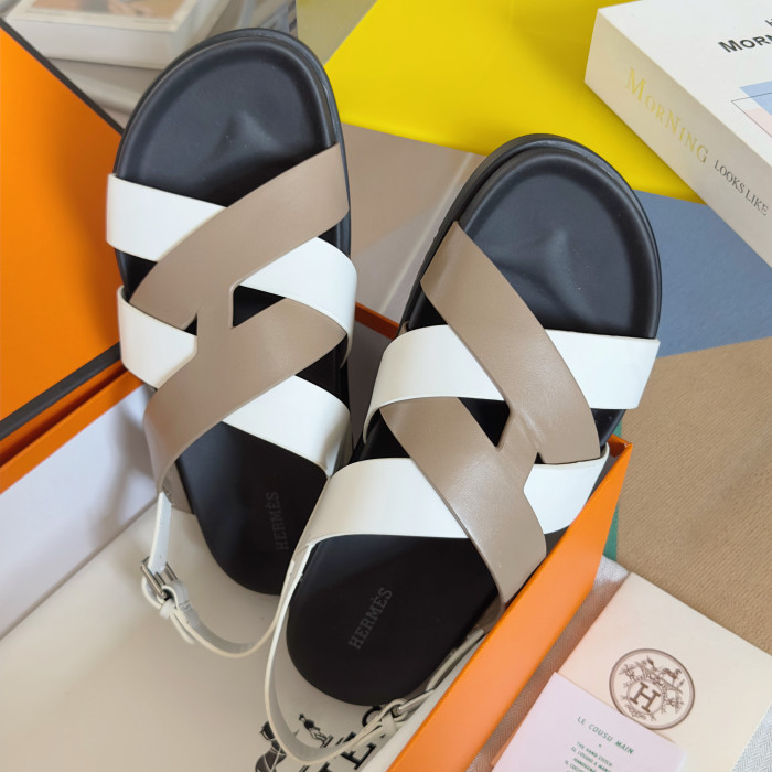Hermes Mens Shoes Slippers Sandals Casual Fashion Sandals Luxury Brand Kazimir Sandal with Original Box Whatsapp【+1-3239614486】