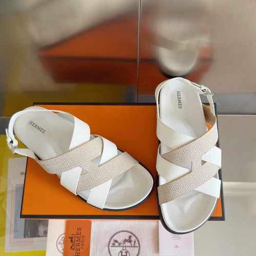 Hermes Mens Shoes Slippers Sandals Casual Fashion Sandals Luxury Brand Kazimir Sandal with Original Box Whatsapp【+1-3239614486】