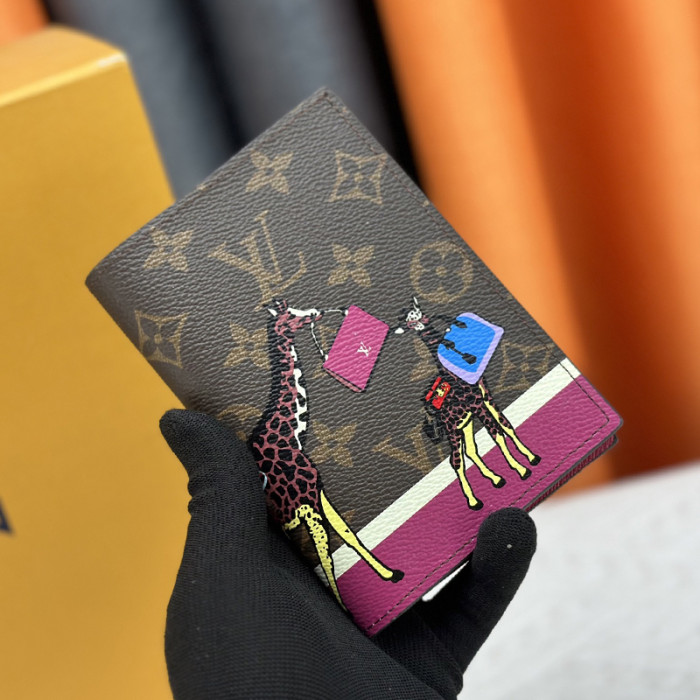Louis Vuitton Mens Womens Wallets Passport Cover Luxury Brand Fashion Type M12237 Wallet with Original Box whatsapp 【+1-3239614486】