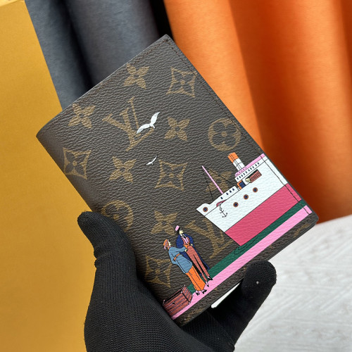 Louis Vuitton Mens Womens Wallets Passport Cover Luxury Brand Fashion Type M12237 Wallet with Original Box whatsapp 【+1-3239614486】