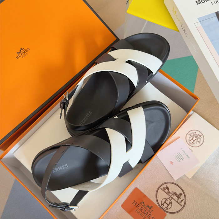 Hermes Mens Shoes Slippers Sandals Casual Fashion Sandals Luxury Brand Kazimir Sandal with Original Box Whatsapp【+1-3239614486】