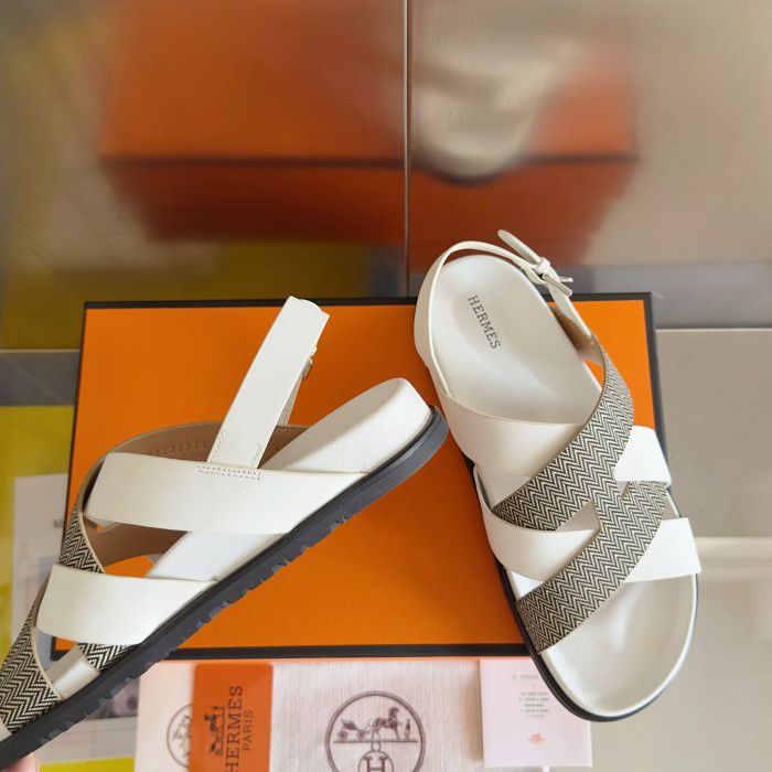 Hermes Mens Shoes Slippers Sandals Casual Fashion Sandals Luxury Brand Kazimir Sandal with Original Box Whatsapp【+1-3239614486】