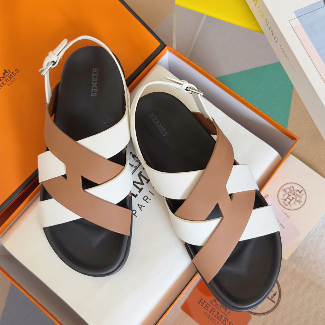 Hermes Mens Shoes Slippers Sandals Casual Fashion Sandals Luxury Brand Kazimir Sandal with Original Box Whatsapp【+1-3239614486】
