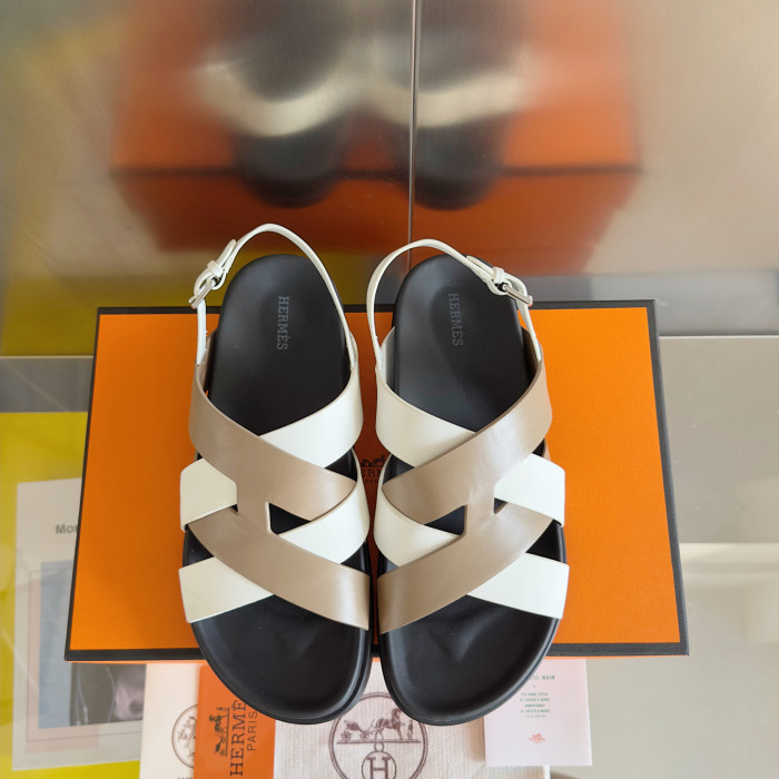 Hermes Mens Shoes Slippers Sandals Casual Fashion Sandals Luxury Brand Kazimir Sandal with Original Box Whatsapp【+1-3239614486】