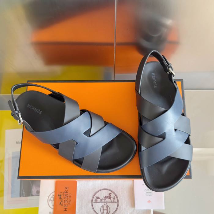 Hermes Mens Shoes Slippers Sandals Casual Fashion Sandals Luxury Brand Kazimir Sandal with Original Box Whatsapp【+1-3239614486】