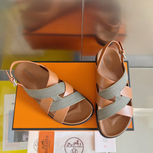 Hermes Mens Shoes Slippers Sandals Casual Fashion Sandals Luxury Brand Kazimir Sandal with Original Box Whatsapp【+1-3239614486】