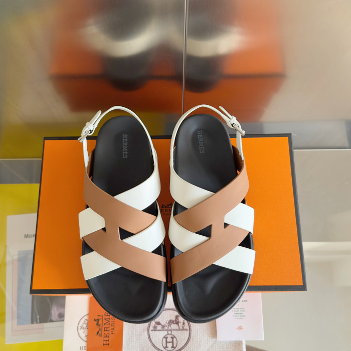Hermes Mens Shoes Slippers Sandals Casual Fashion Sandals Luxury Brand Kazimir Sandal with Original Box Whatsapp【+1-3239614486】