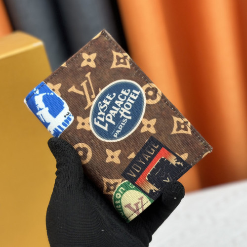 Louis Vuitton Mens Womens Wallets Passport Cover Luxury Brand Fashion Type M12237 Wallet with Original Box whatsapp 【+1-3239614486】