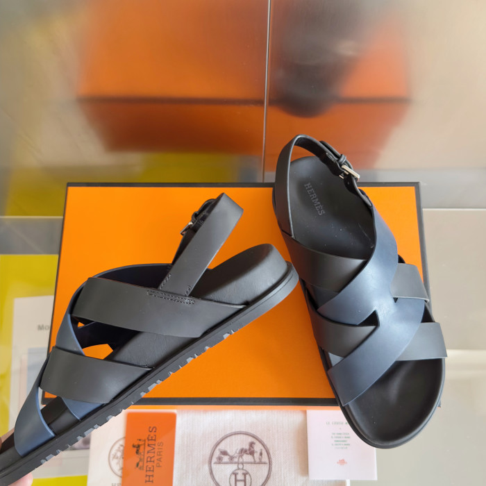 Hermes Mens Shoes Slippers Sandals Casual Fashion Sandals Luxury Brand Kazimir Sandal with Original Box Whatsapp【+1-3239614486】