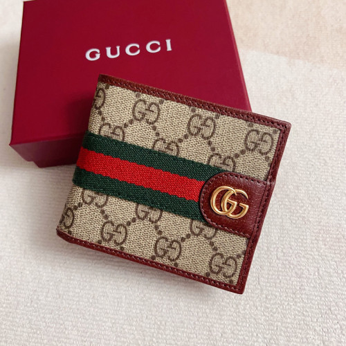 Gucci Mens Womens Wallets Bags Coin Purse Card Holder Luxury Brand Ophidia bi-fold wallet with Original Box 834271 AAE1A 1042