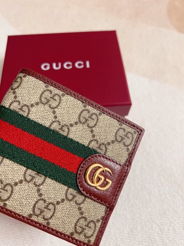 Gucci Mens Womens Wallets Bags Coin Purse Card Holder Luxury Brand Ophidia bi-fold wallet with Original Box 834271 AAE1A 1042